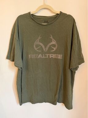 Realtree Men's Olive Green Graphic T-Shirt Size XL